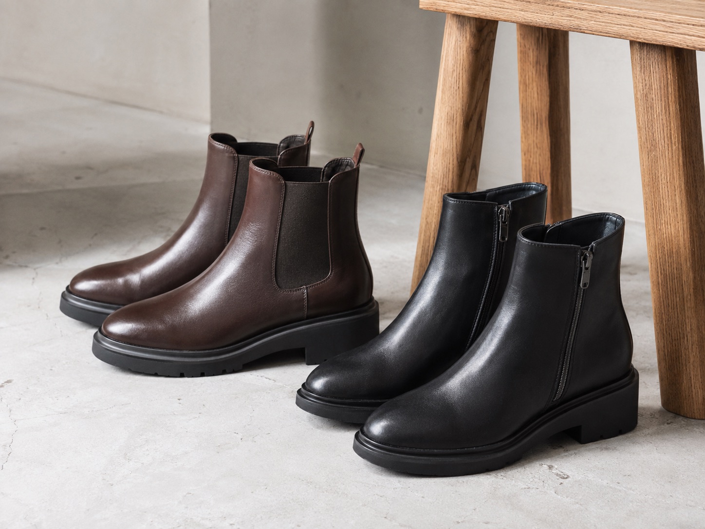 Folded boots from the WOODLAND range