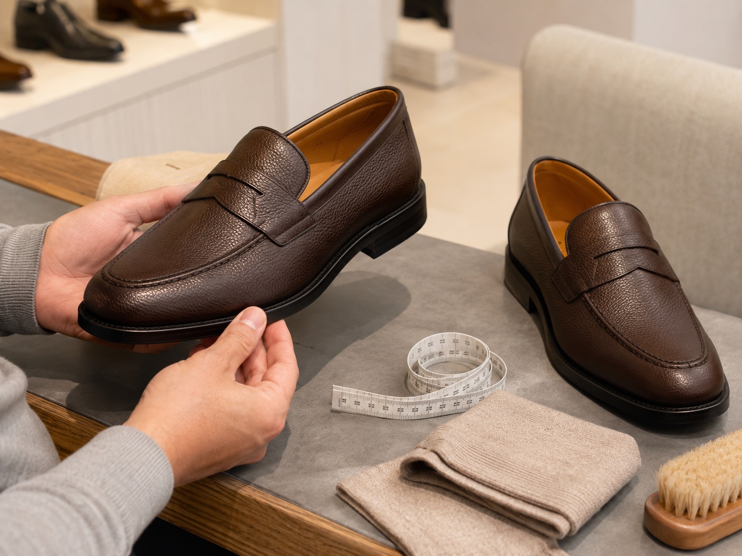 Footwear pairs checked for sole, upper and fit notes