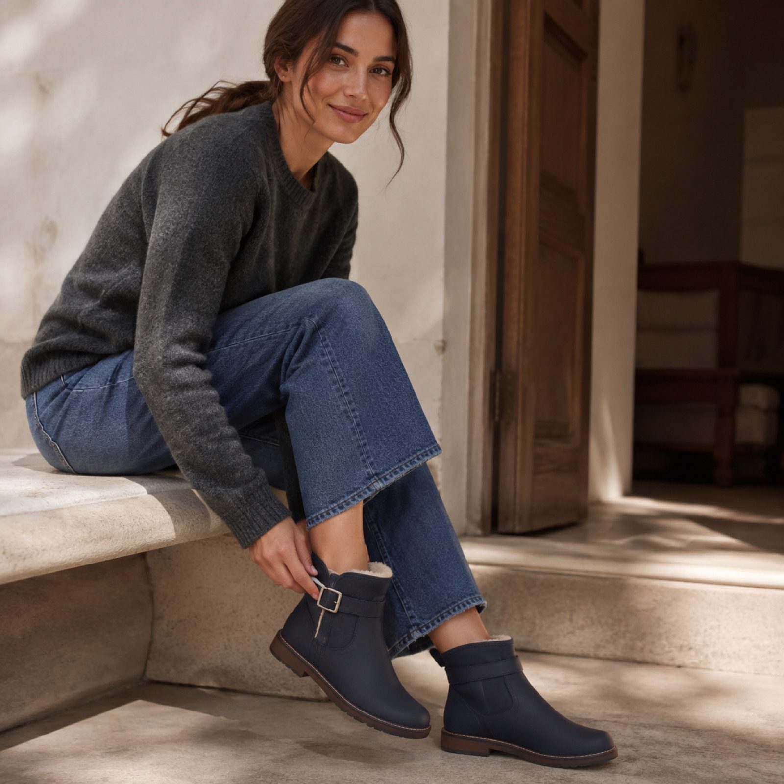 Linden ankle boot — Boots by WOODLAND. worn by a model.