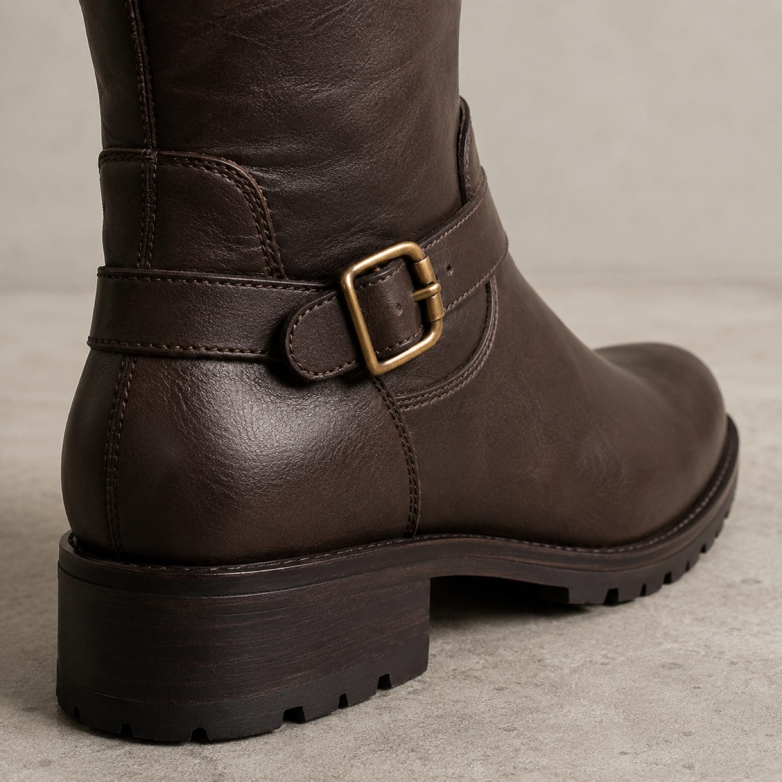 Bryn soft western boot — Boots by WOODLAND. close detail of the fabric and finish.
