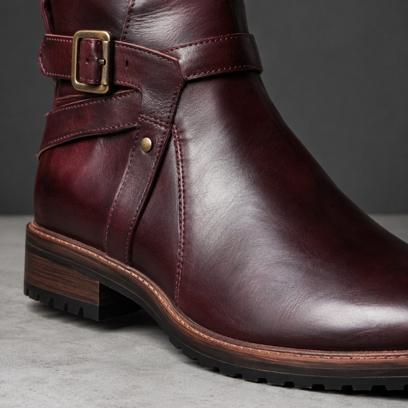 Penarth soft western boot — Boots by WOODLAND. close detail of the fabric and finish.