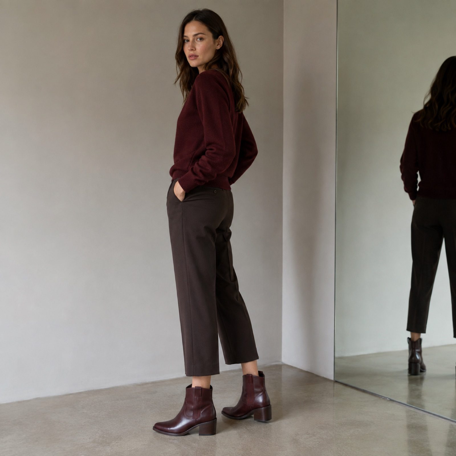 Penarth soft western boot — Boots by WOODLAND. worn by a model.