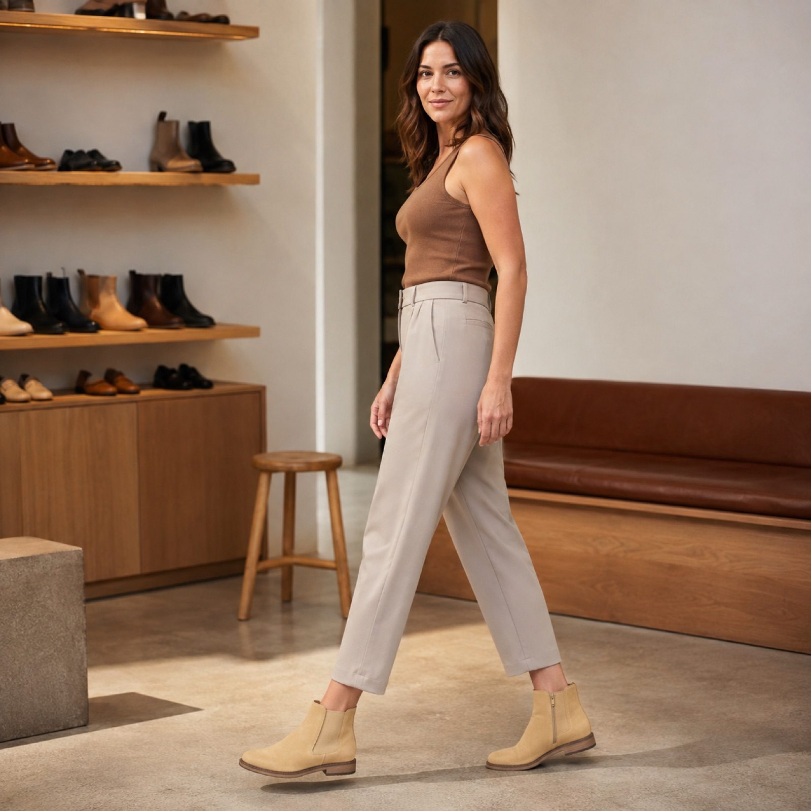 Tide zip Chelsea boot — Boots by WOODLAND. worn by a model.