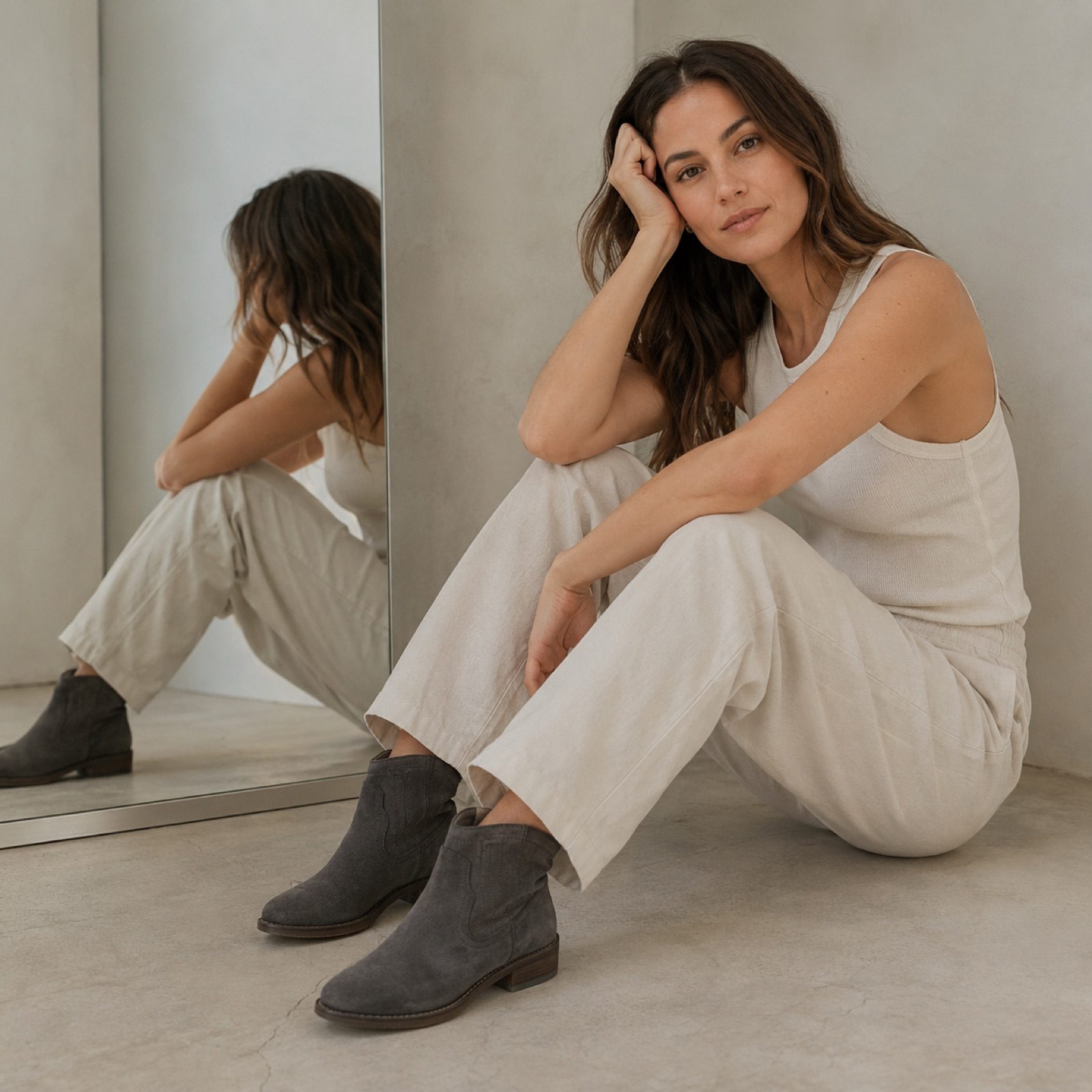 Vale soft western boot — Boots by WOODLAND. worn by a model.