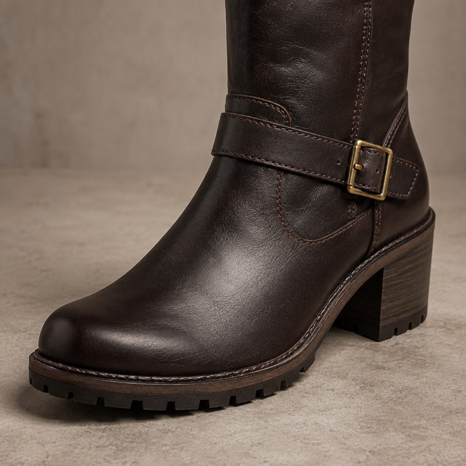 Aster soft western boot — Boots by WOODLAND. close detail of the fabric and finish.