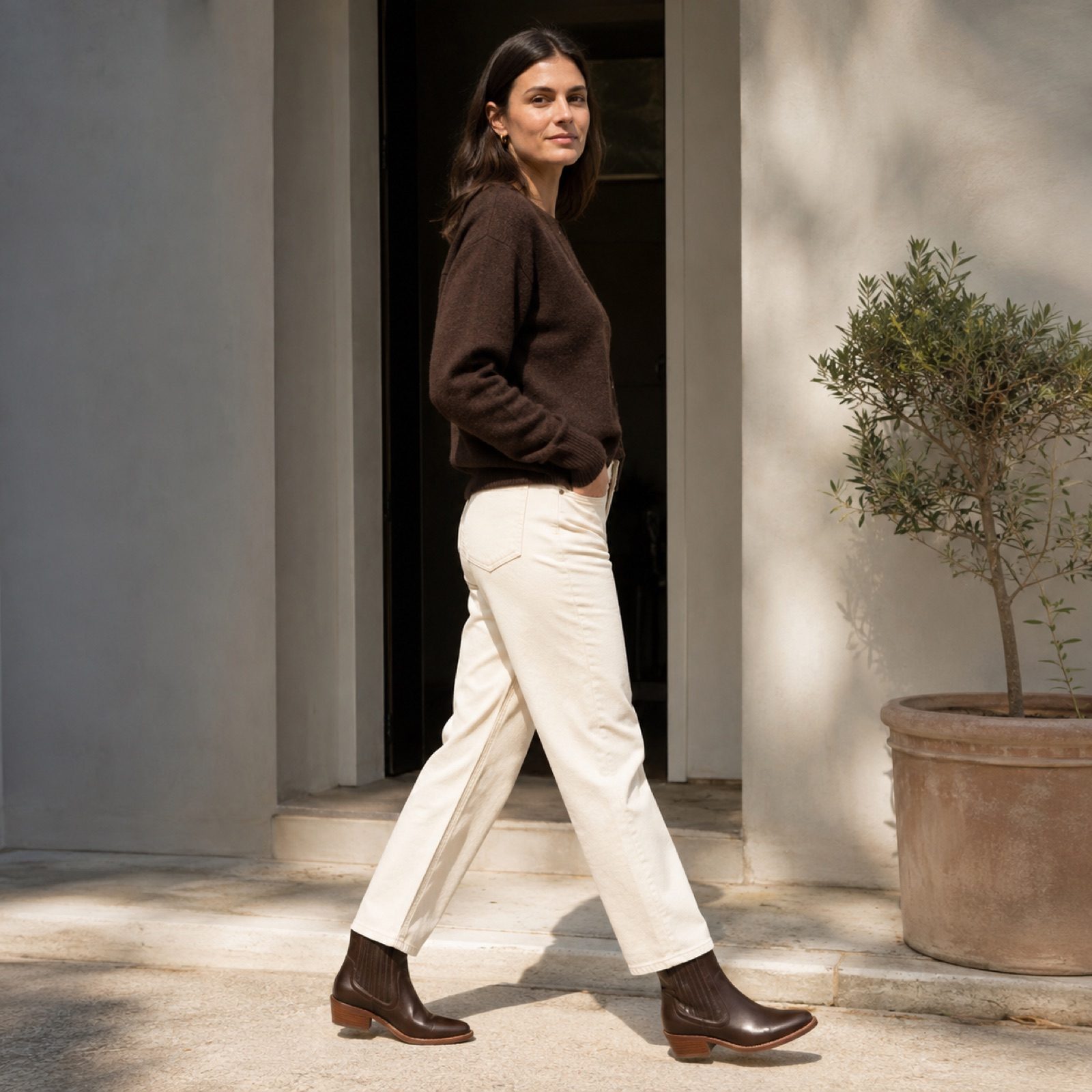 Aster soft western boot — Boots by WOODLAND. worn by a model.