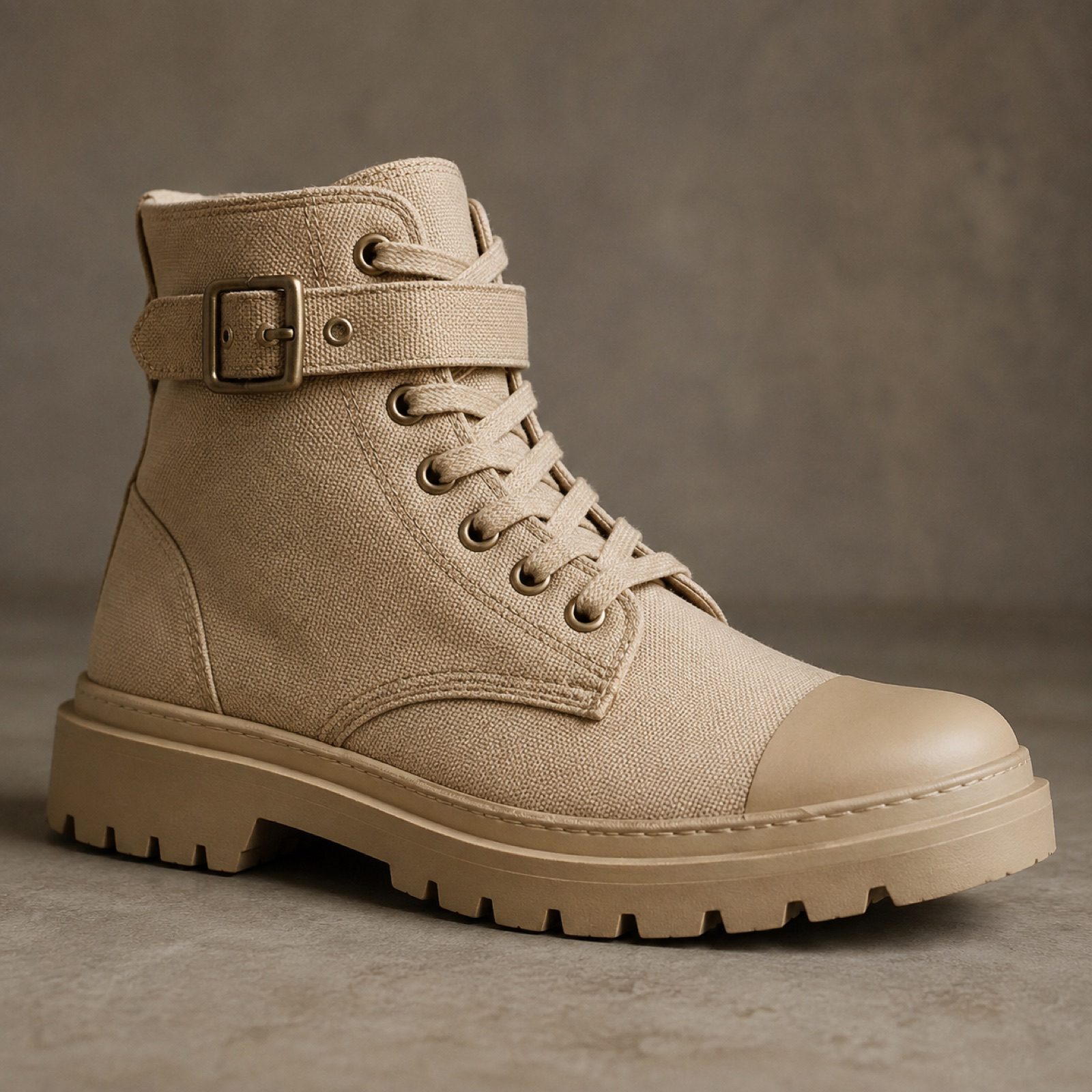 Dune soft western boot — Boots by WOODLAND. close detail of the fabric and finish.