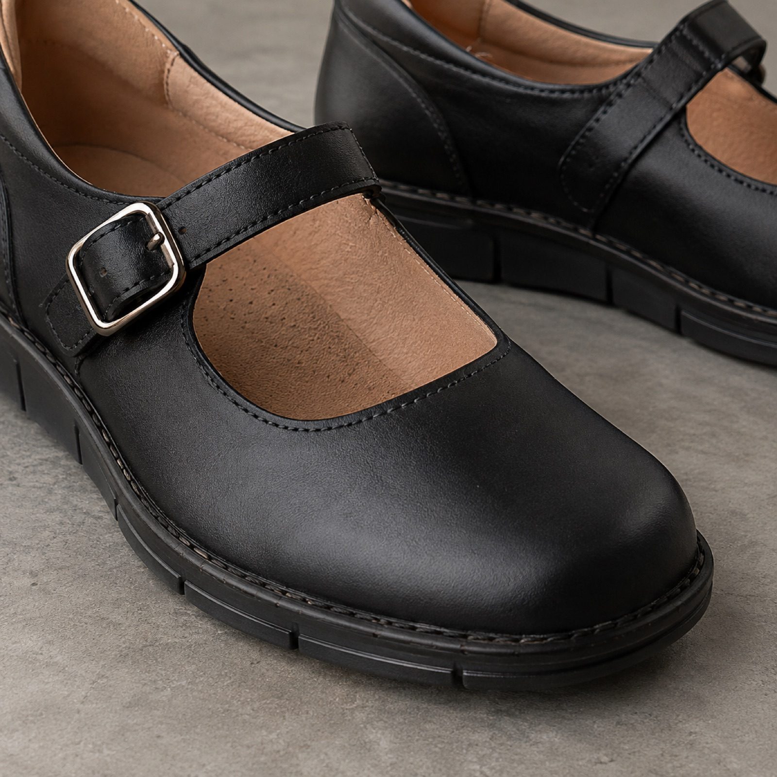 Hale woven flat shoe — Flats by WOODLAND. close detail of the fabric and finish.