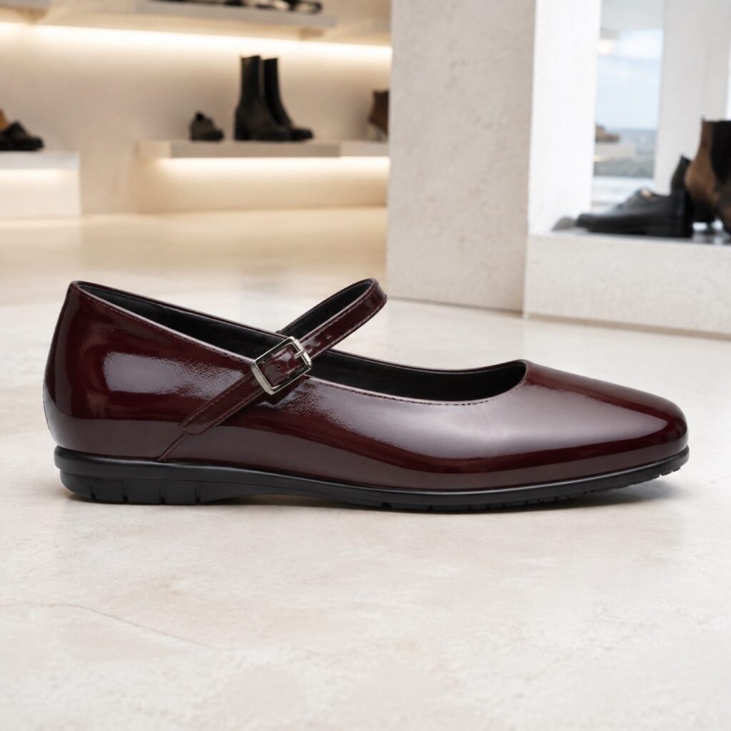 Linden ballet flat — Flats by WOODLAND. product photograph on a white background.