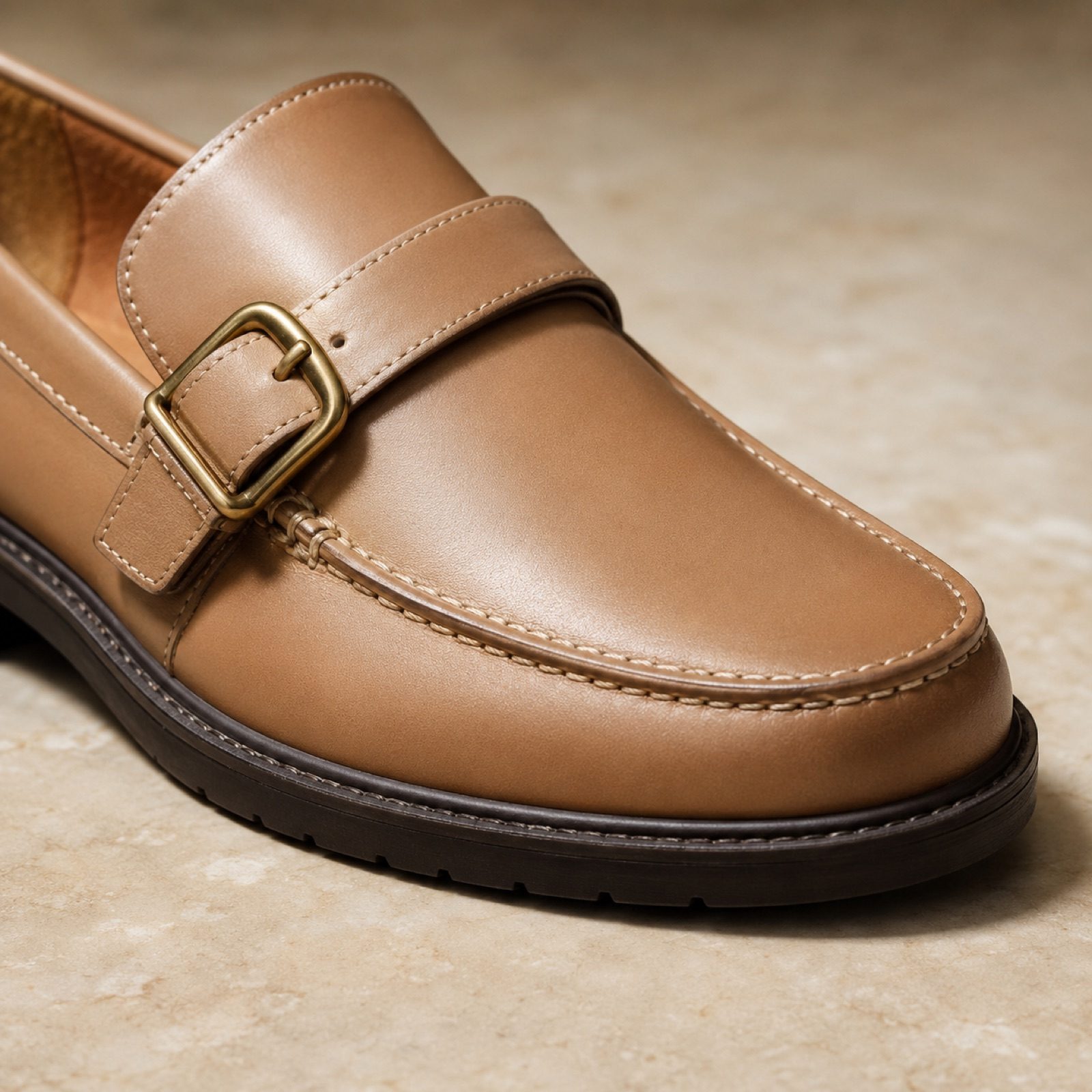 Rook ballet flat — Flats by WOODLAND. close detail of the fabric and finish.
