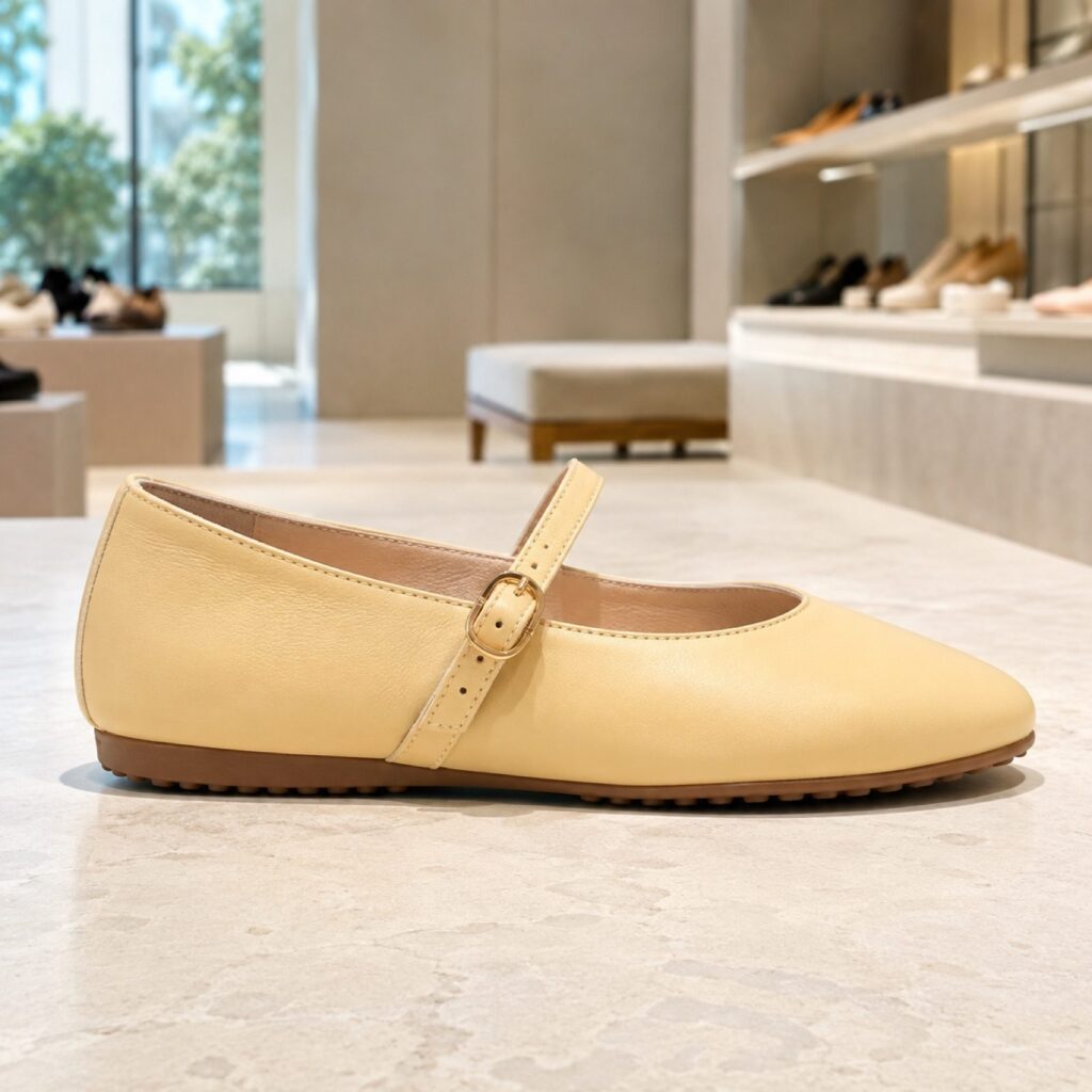 Rook ballet flat — Flats by WOODLAND. product photograph on a white background.
