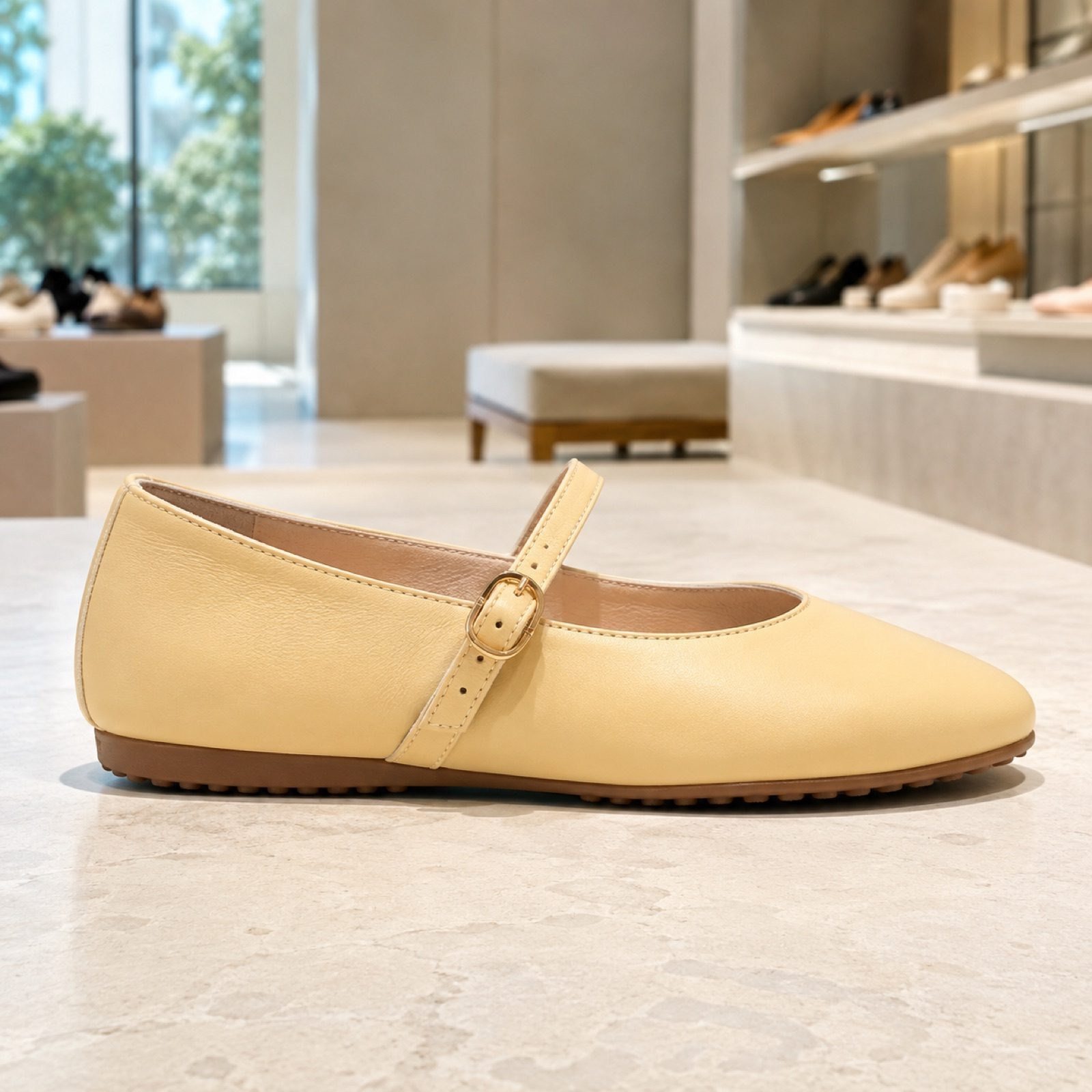 Rook ballet flat — Flats by WOODLAND. product photograph on a white background.