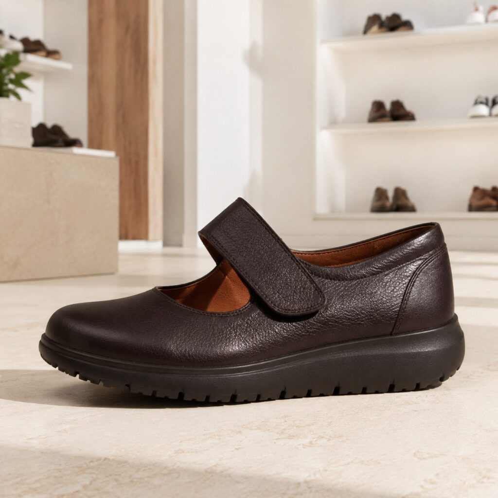 Dune soft mary jane — Flats by WOODLAND. product photograph on a white background.