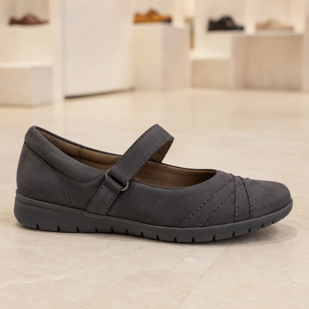Linden square toe flat — Flats by WOODLAND. product photograph on a white background.