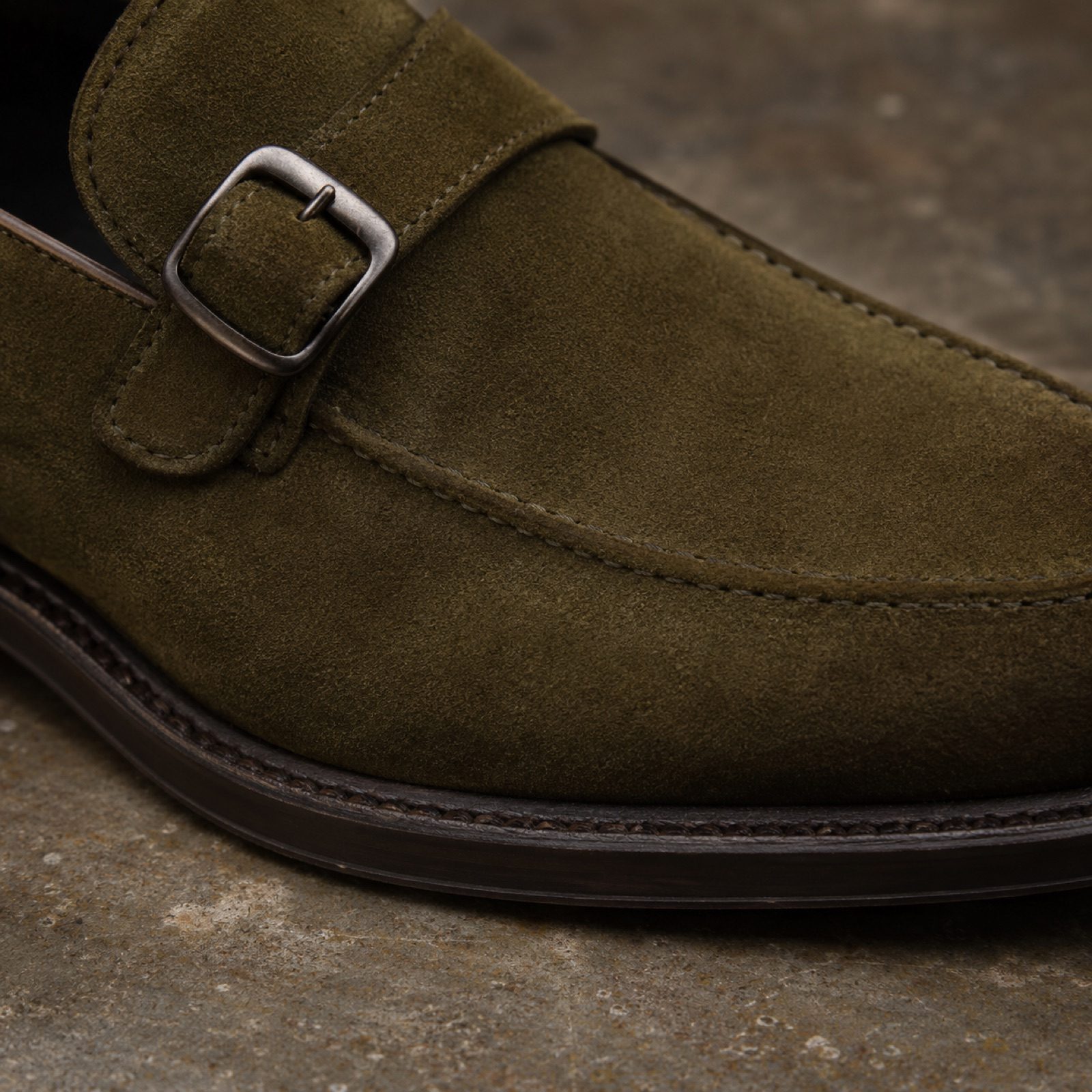 Severn square keeper loafer — Loafers by WOODLAND. close detail of the fabric and finish.
