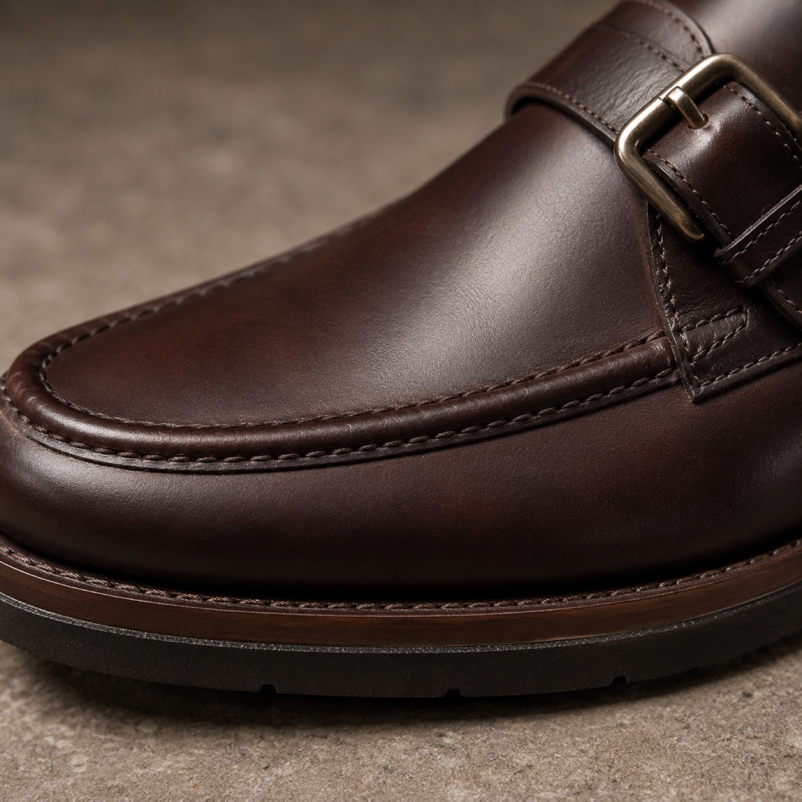 Severn soft apron loafer — Loafers by WOODLAND. close detail of the fabric and finish.