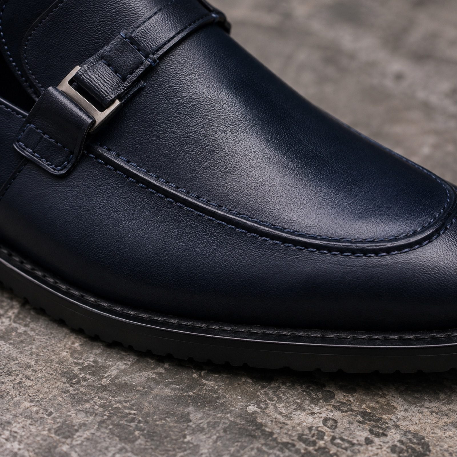 Hale soft apron loafer — Loafers by WOODLAND. close detail of the fabric and finish.