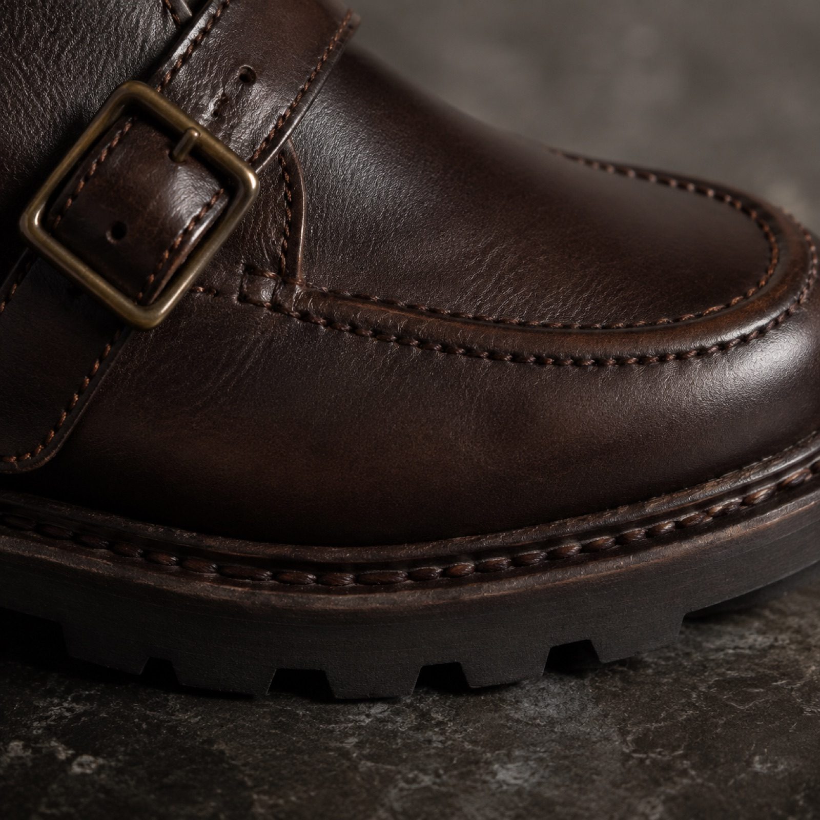 Rook low profile driving loafer — Loafers by WOODLAND. close detail of the fabric and finish.