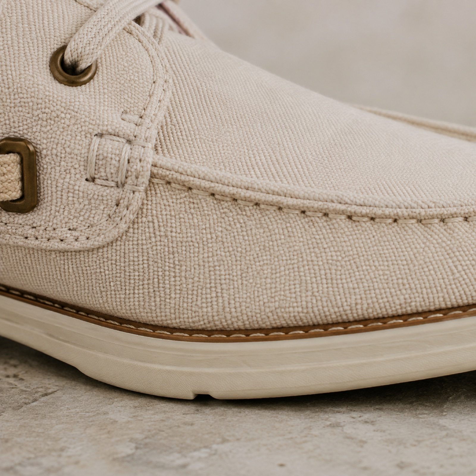 Harbour square keeper loafer — Loafers by WOODLAND. close detail of the fabric and finish.