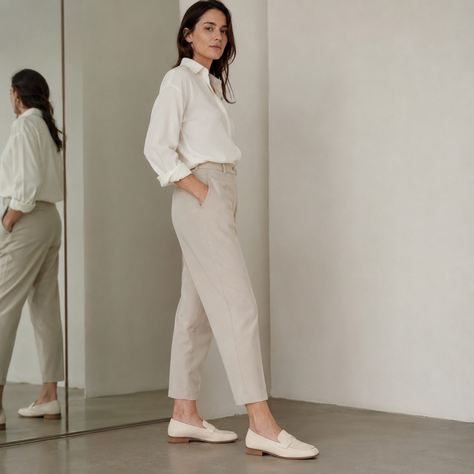 Harbour square keeper loafer — Loafers by WOODLAND. worn by a model, side view.