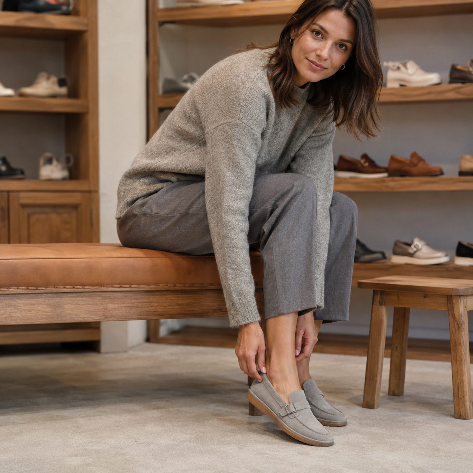 Gable penny loafer — Loafers by WOODLAND. worn by a model.