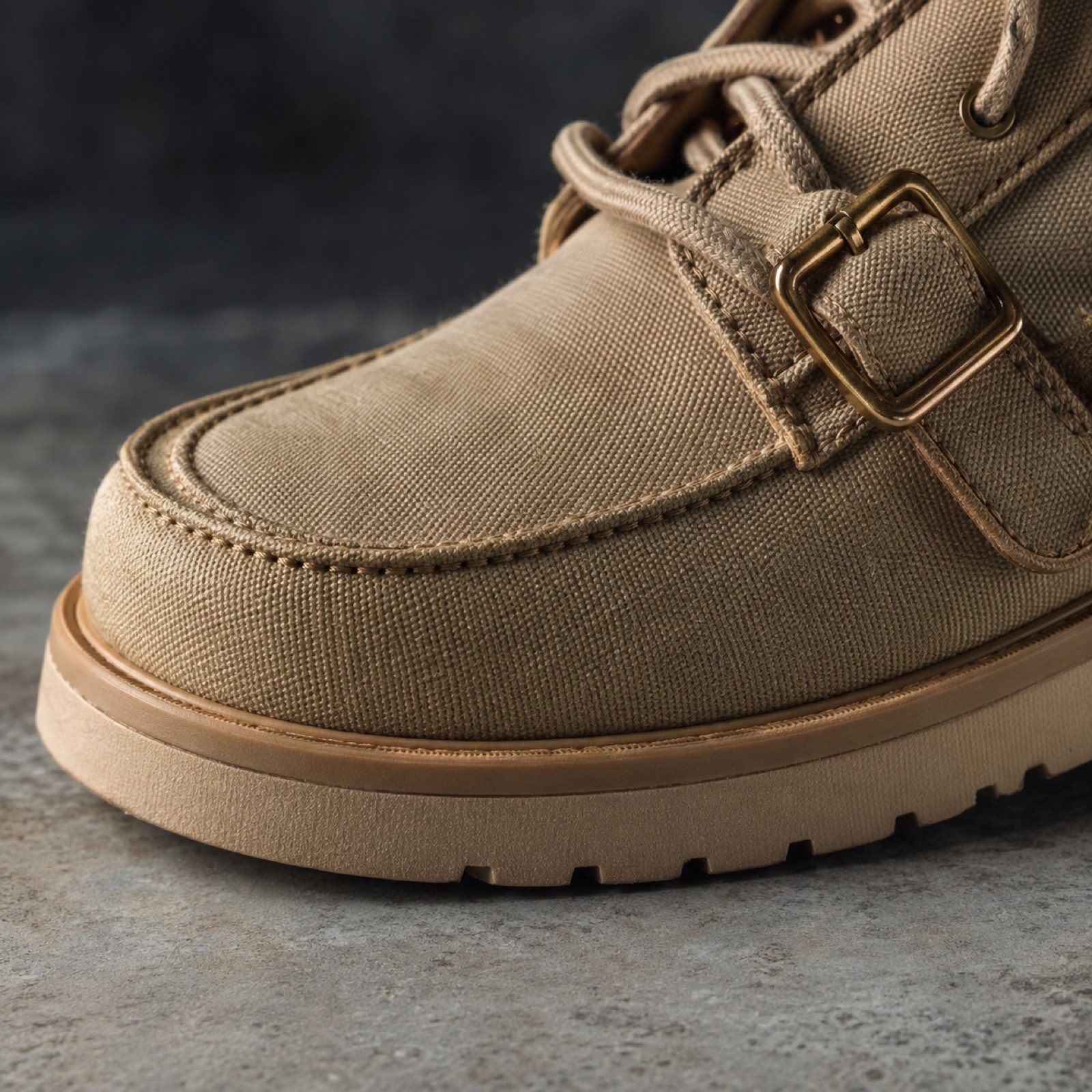 Severn low profile driving loafer — Loafers by WOODLAND. close detail of the fabric and finish.