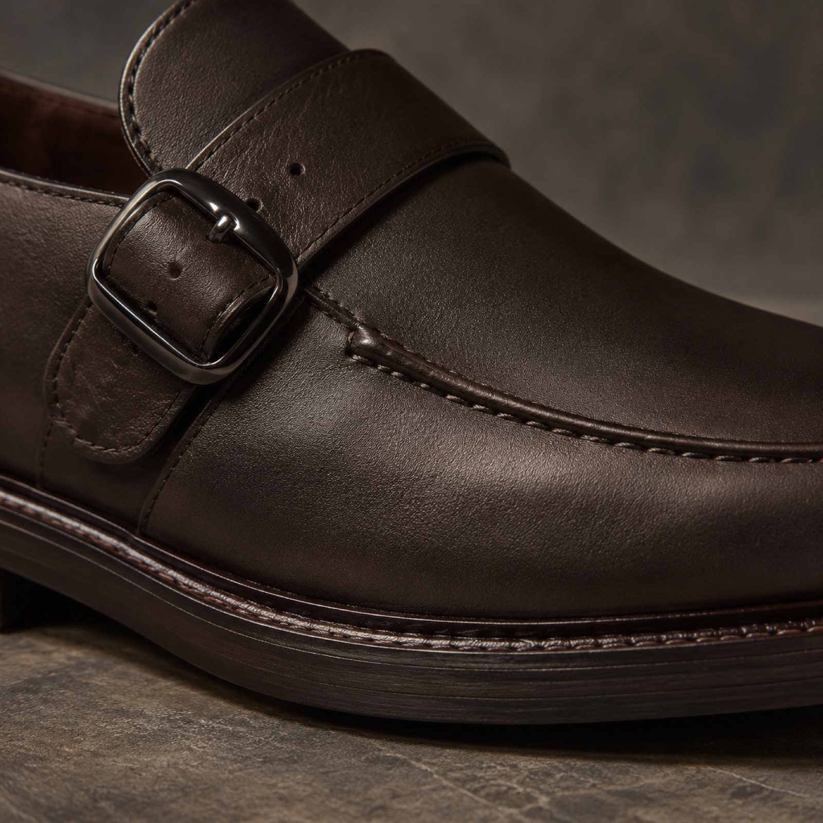 Vale square keeper loafer — Loafers by WOODLAND. close detail of the fabric and finish.
