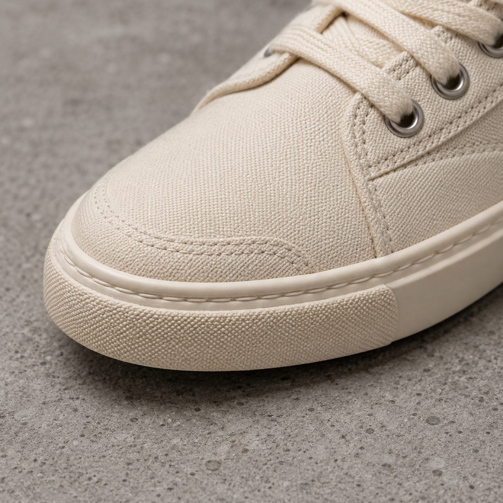Bramble neutral cream set — Shoe Care by WOODLAND. close detail of the fabric and finish.