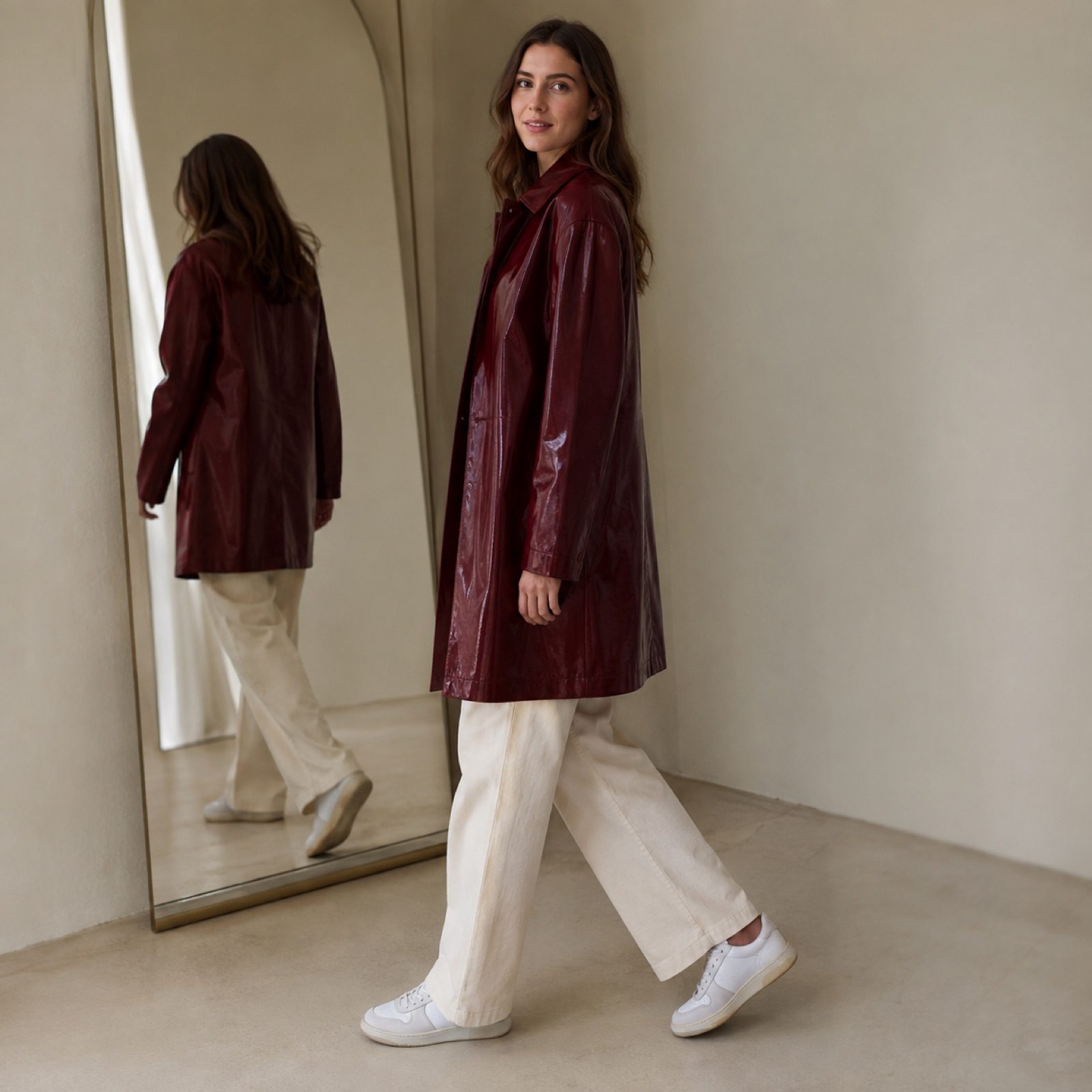 Gable lace and cloth care pack — Shoe Care by WOODLAND. worn by a model.