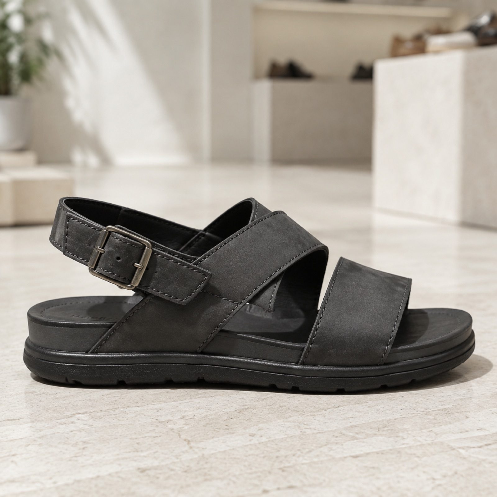 Cliff low wedge sandal — Sandals by WOODLAND. product photograph on a white background.