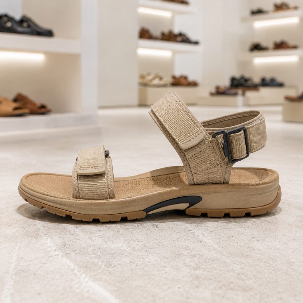 Bay woven slide — Sandals by WOODLAND. product photograph on a white background.