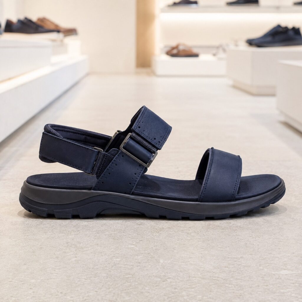 Hale woven slide — Sandals by WOODLAND. product photograph on a white background.
