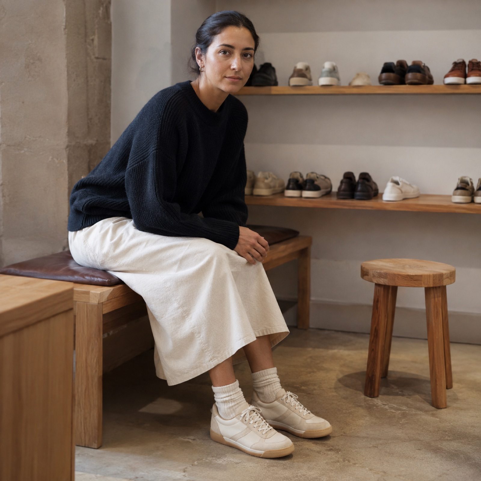 Fenn retro runner — Trainers by WOODLAND. worn by a model.