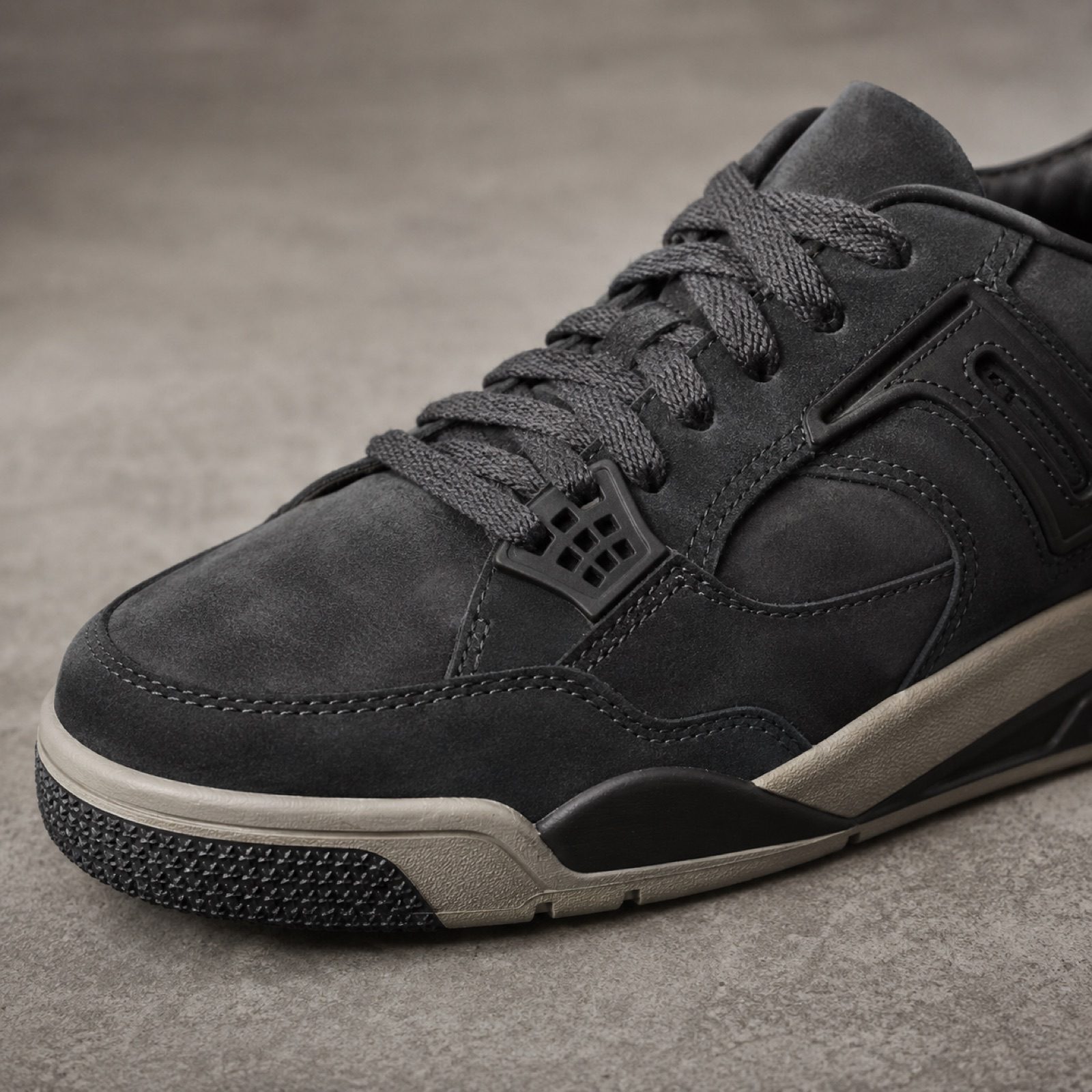 Gable low gum-sole trainer — Trainers by WOODLAND. close detail of the fabric and finish.