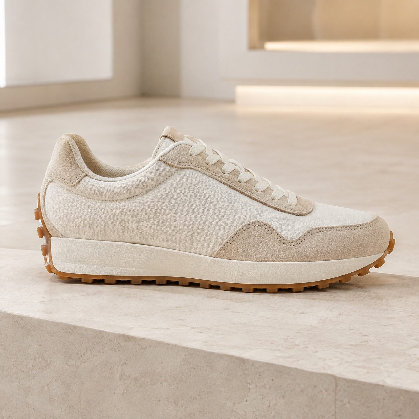 Linden low gum-sole trainer — Trainers by WOODLAND. product photograph on a white background.