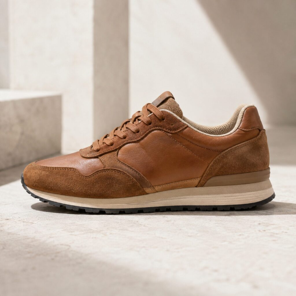Bryn retro runner — Trainers by WOODLAND. product photograph on a white background.