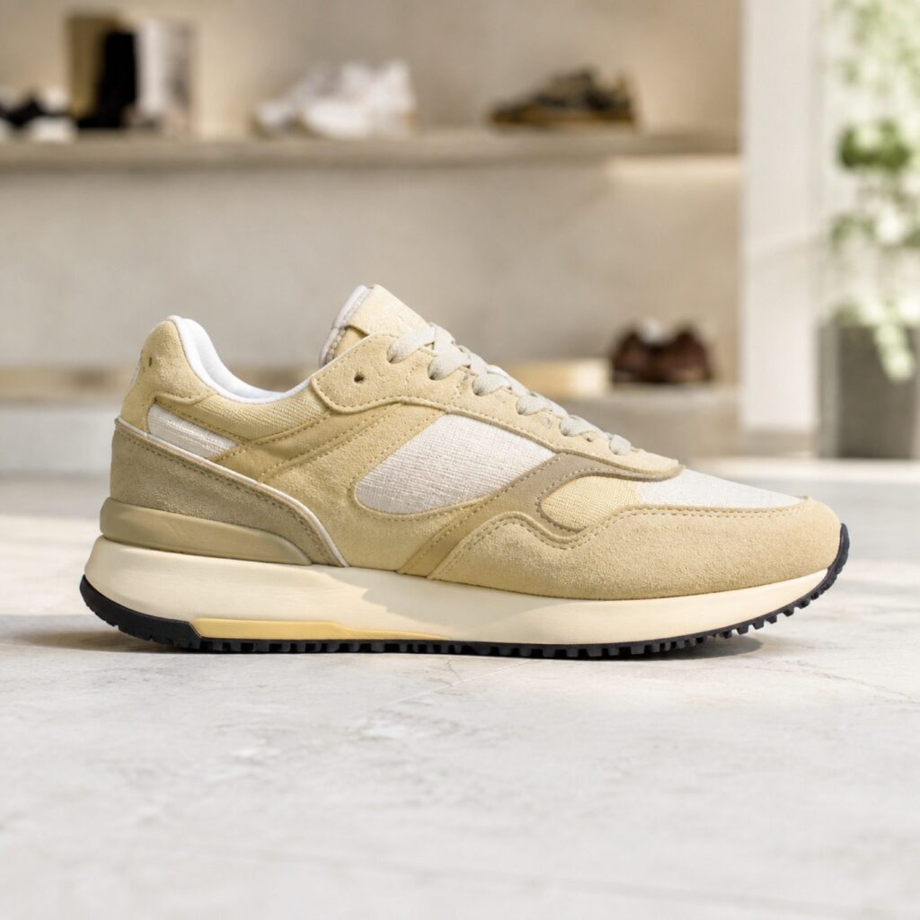 Linden retro runner — Trainers by WOODLAND. product photograph on a white background.