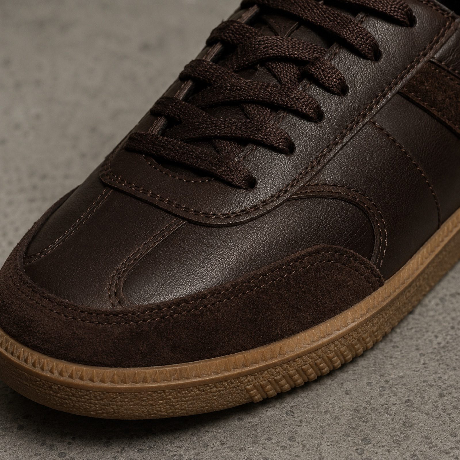 Penarth canvas lace trainer — Trainers by WOODLAND. close detail of the fabric and finish.